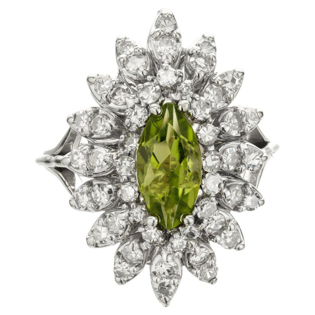 Square Art Deco Diamond Cocktail Ring